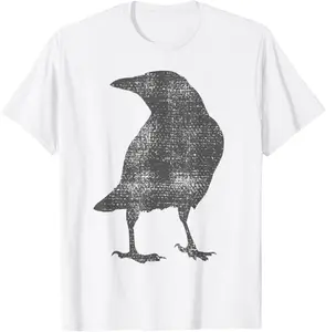 Crow Blackbird Raven Bird Vintage T-Shirt, Graphic Shirt, Retro-Inspired Tee – Aesthetic for Everyday Wear