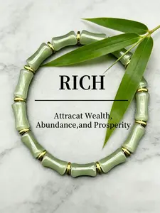Bamboo Node Bracelet, Elastic Rope Design, Comfortable Wear, Smooth Lines, Symbolizes Rising Success, Ideal Gift for Friends and Sisters