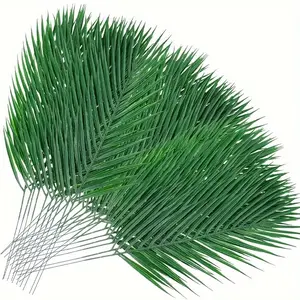 30pcs Artificial Palm Leaves, UV-Resistant Tropical Plant Decor, Fake Palm Trees for Garden, Hawaiian Party, Jungle Theme Decoration