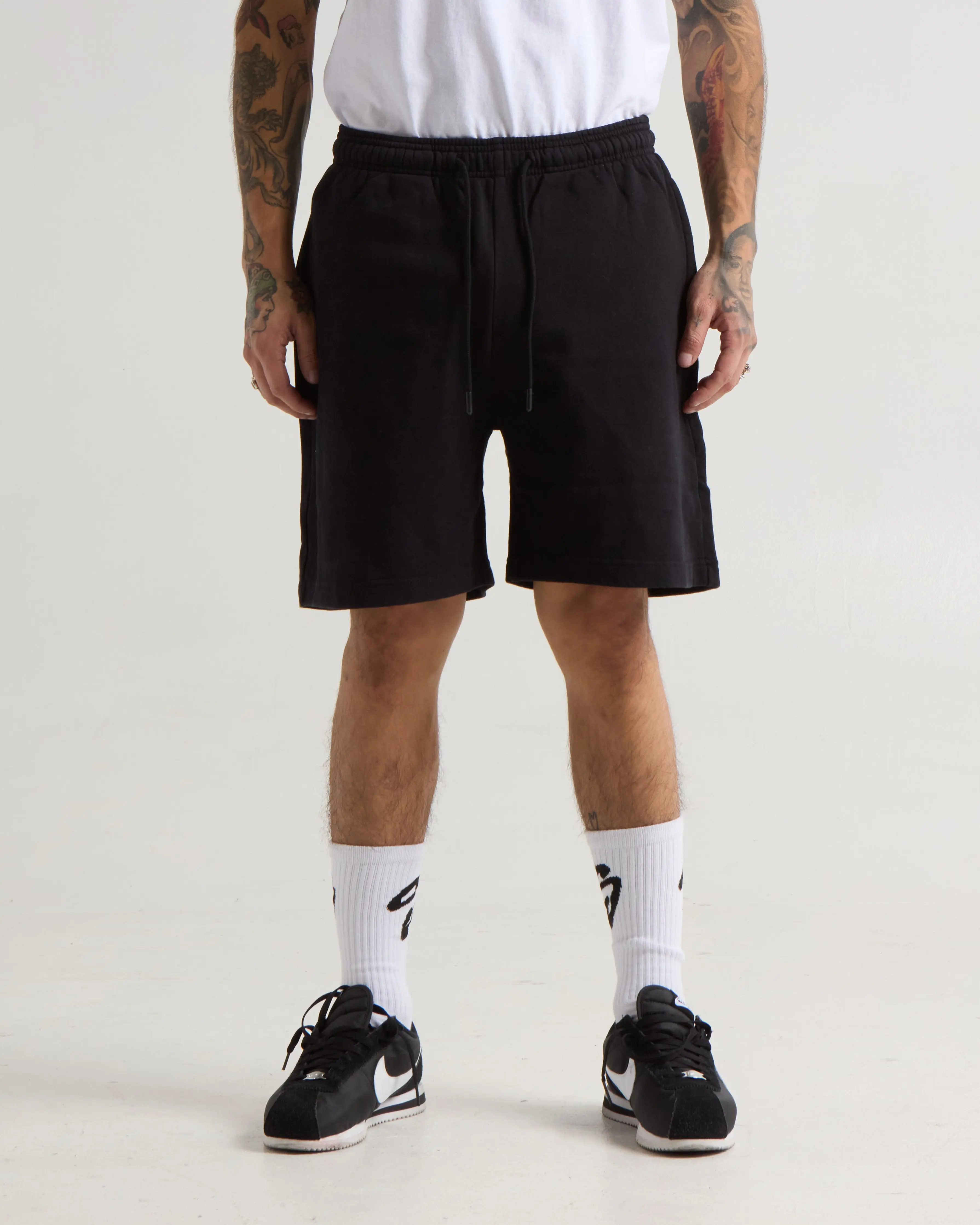 Mens Garment Dye Fleece Shorts - Comfortable Fit, Versatile Design, Ideal for Everyday Wear