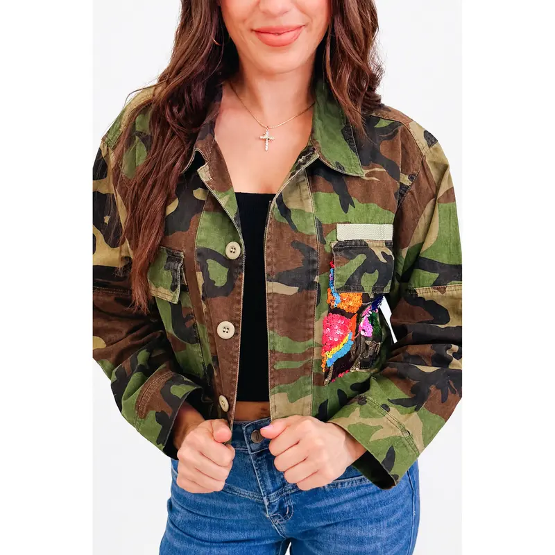 Hidden Gems Camo Shacket