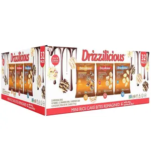 Drizzilicious Mini Rice Cakes Variety Pack - Rice Crisps, Healthy Snack for Adults and Kids, Flavored Rice Cakes, Vegan, Gluten Free, Allergen Free, Only 90 Calories Per Bag - .74 oz (Pack of 32)