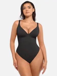 V-Neck Tummy Control Bodysuit