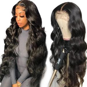 13x6 HD Transparent Lace Frontal Wigs Human Hair Pre Plucked 13x4 Lace Brazilian Body Wave Wigs with Baby Hair 180 Density Natural Hairline for Black Women 32inch #SummerVibes