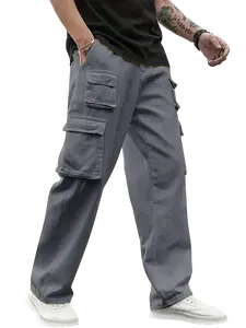 Men’s solid-color casual athletic pants, 1-pack, drawstring waistband and multiple pockets, 100% polyester, outdoor fitness running long pants, beige sweatpants, men’s sports style, SpringStatements