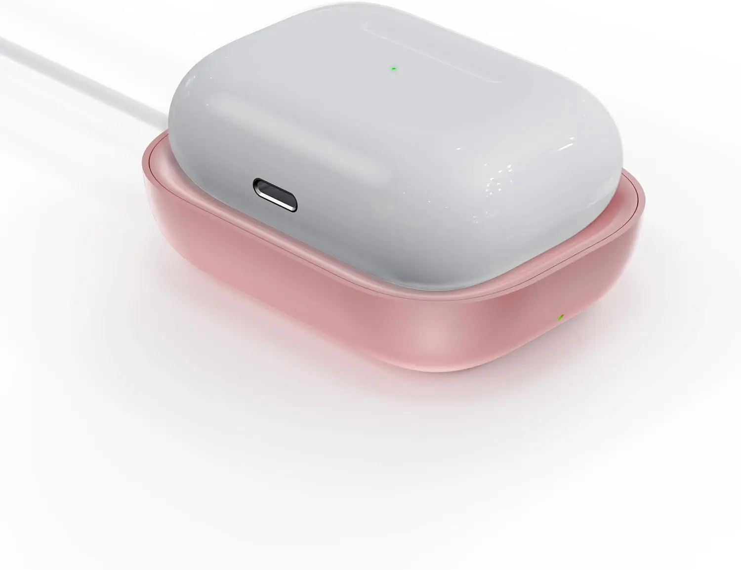 For Airpod Charger, Designed Wireless Charger for Airpods 4(Anc)/3Rd/2Nd Gen, for NEW Airpod Pro 3 (2025)/ 2Nd Gen, Wireless Earbuds, Slim & Compact for Travel Home Office, Pink wireless future charger
