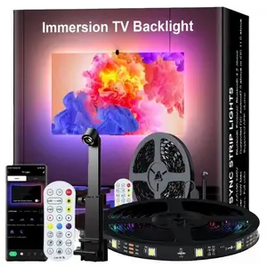 Smart TV Ambiance Light, Led Light Backlit, Auto-Sync RGB LED Strip with Real-Time Color Capture, Bring Cinema Magic Home for Movies & Gaming, Easy Setup Bias Lighting for 55-75 Inch TVs