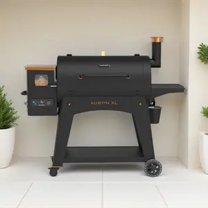 Pellet Smoker, Austin XL 1000 Square inch Wood Fired Pellet Grill, Onyx Series, Pit Boss