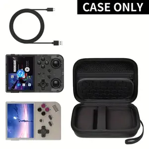 2025 New Travel Case Compatible with RG353V/ RG35XX/ RG353VS/ R36S/ X6/ K36 Retro Handheld Game Console, Handheld Emulator Storage Holder Organizer, Android Game Console Carrying Bag (Box Only)