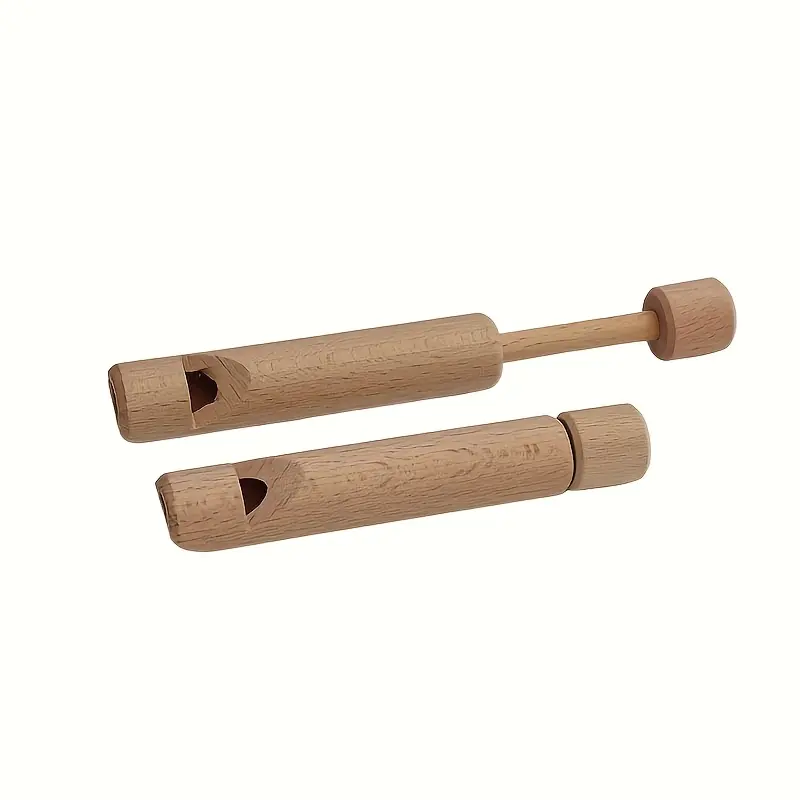 Handcrafted Wooden Bird Song Tube Percussion Instrument - Handheld Toy with Carry Stopper, Ideal for Outdoor Entertainment, Stress Relief