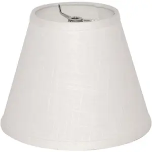 Barrel White Small Lamp Shade For Table Lamps Replacement, 5x9x7 Inch,Fabric Cloth, Spider Model (white)