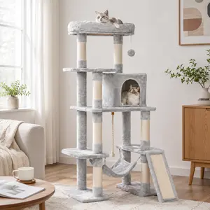 Costoffs 63in Cat Tree – Multi-Level Indoor Play Tower with Scratching Posts & Cat Condo, Pet Furniture, Activity Center