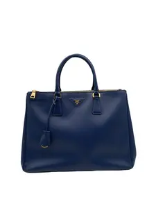 Pre-owned PRADA Royal Blue Medium Saffiano Galleria Tote/WJ05130443/0443