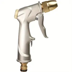 Garden sprinkler, 100% heavy metal high pressure, adjustable multi-mode, ergonomic design, leak-proof, suitable for lawns, terraces, pets (upgraded version)