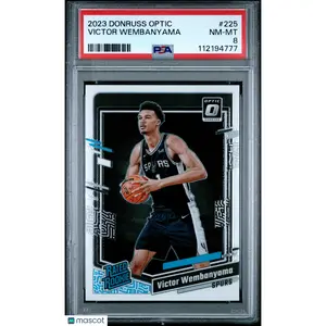2023 PANINI DONRUSS OPTIC #225 VICTOR WEMBANYAMA ROOKIE RC PSA 8