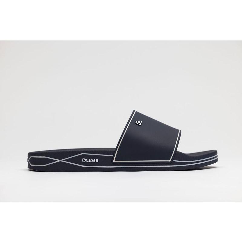 GL-X1 Unisex Navy Slide Sandals with Proprietary eXCleet Insole for All-Day Comfort & Ethically Sourced Materials