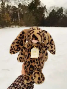 Jellycat Cobblehop Leopard Bunny Plush Exclusive NWT Toy Doll Soft Stuffed Gifts With Dust Bag