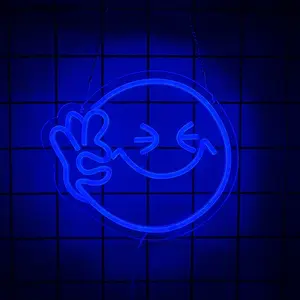 Smiling Neon Sign, Custom LED Neon Decor, Ideal for Home Wall Decor, LED Wall Accents, or Holiday Gifts for Christmas, Easter, and New Year Celebrations