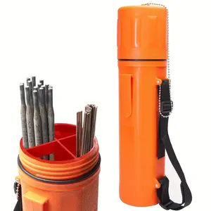 Heavy-Duty Welding Electrode Storage Tube, Moisture-Proof Welding Rod Container with Adjustable Shoulder Strap & Leash-Lid, Divided Liner for Welding Electrodes Organization, Welding Rod Holder Case for Welders, Welding Accessory