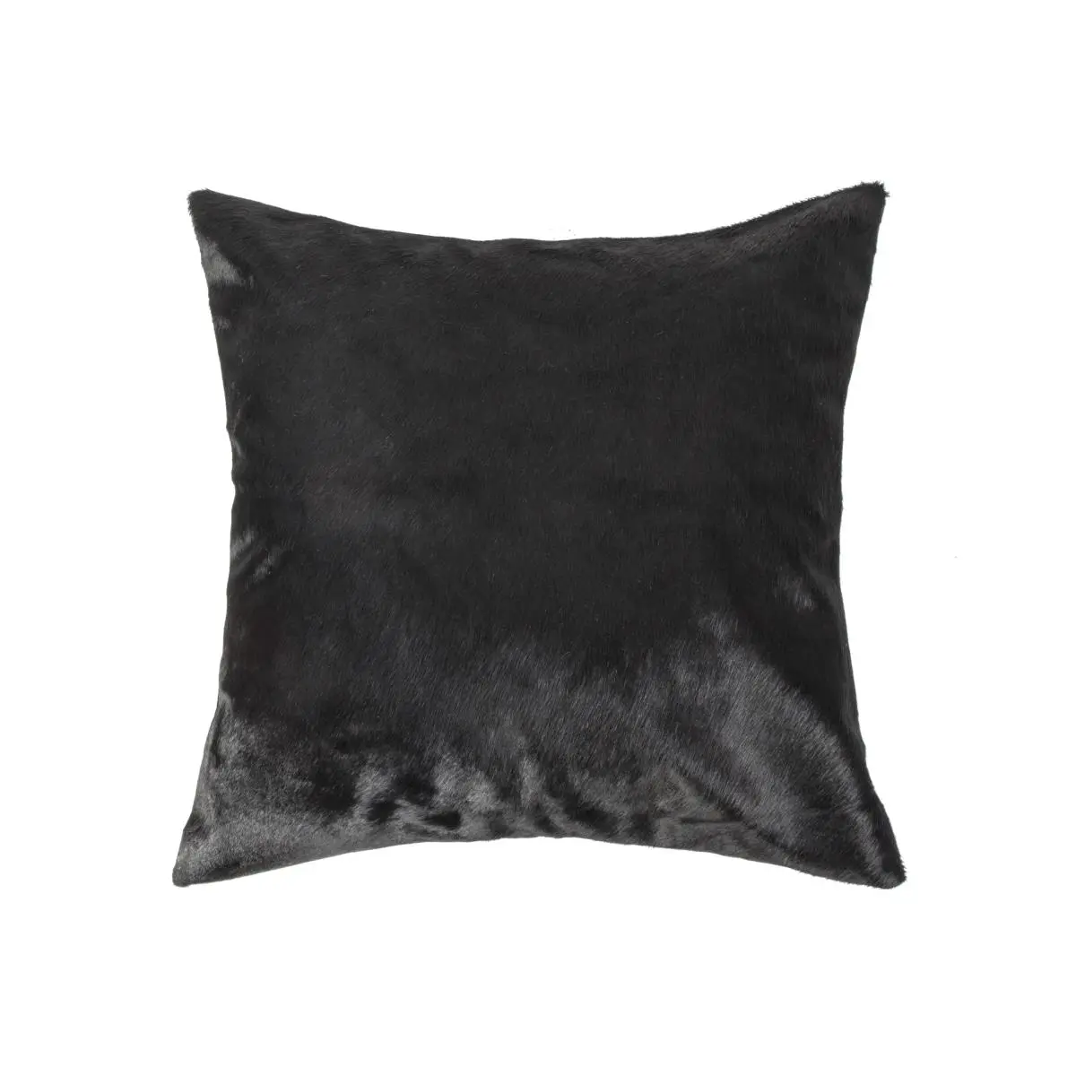 212 MAIN Luxurious Hand-Tufted Cowhide Leather Outdoor Furniture Cushion - 18x18 in. Rectangular, Natural/Black, Hidden Zipper, Torino Design