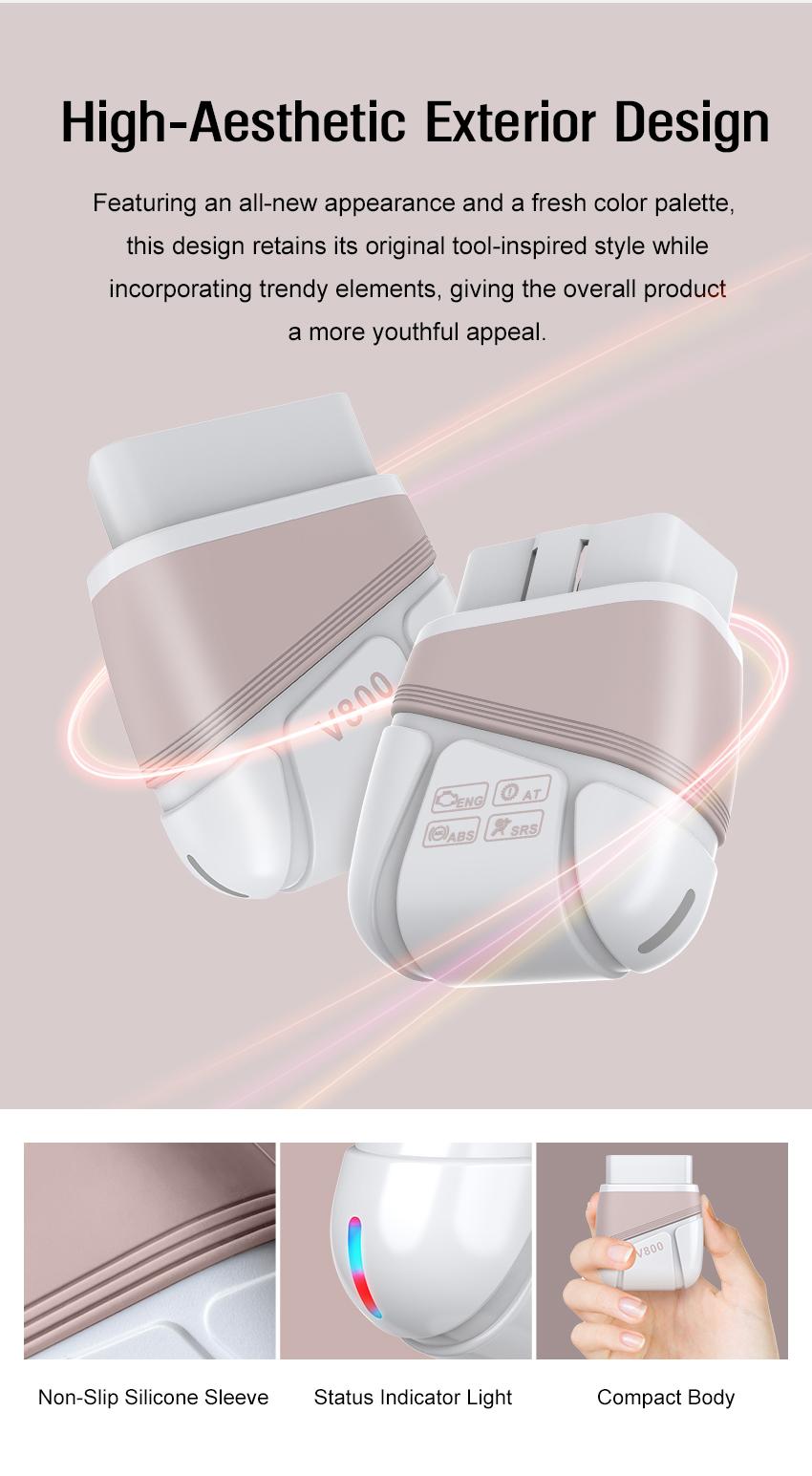 Panlong Bluetooth OBD2 Scanner for iPhone iOS Android Engine ABS SRS Code Reader Car OBDII Diagnostic Tool with Free App