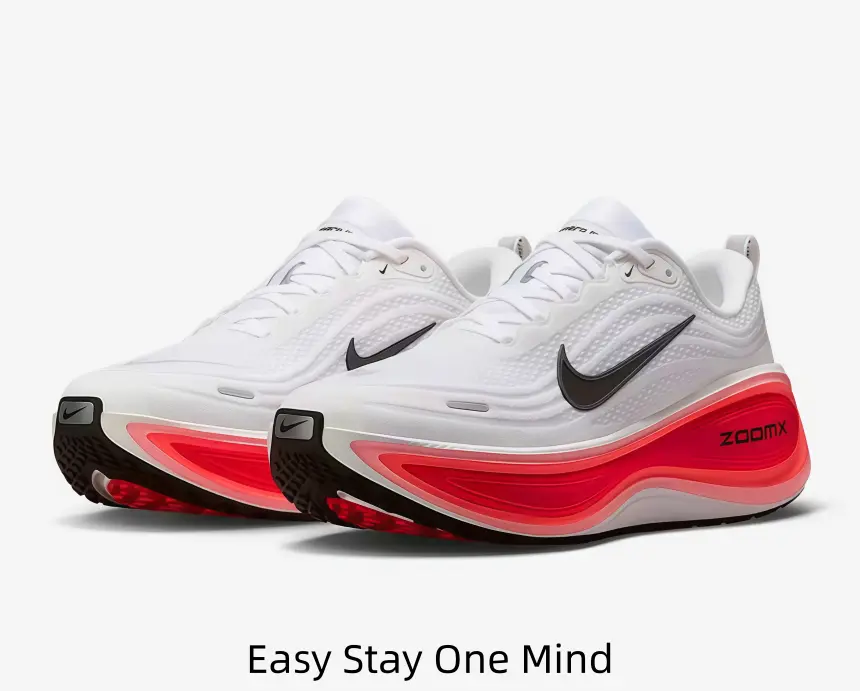 Unisex White Gradient Red Breathable Mesh Platform Running Sneakers High Rebound Cushion Anti Slip Lightweight Athletic Shoes For Gym Jogging Daily Walking Outdoor Training