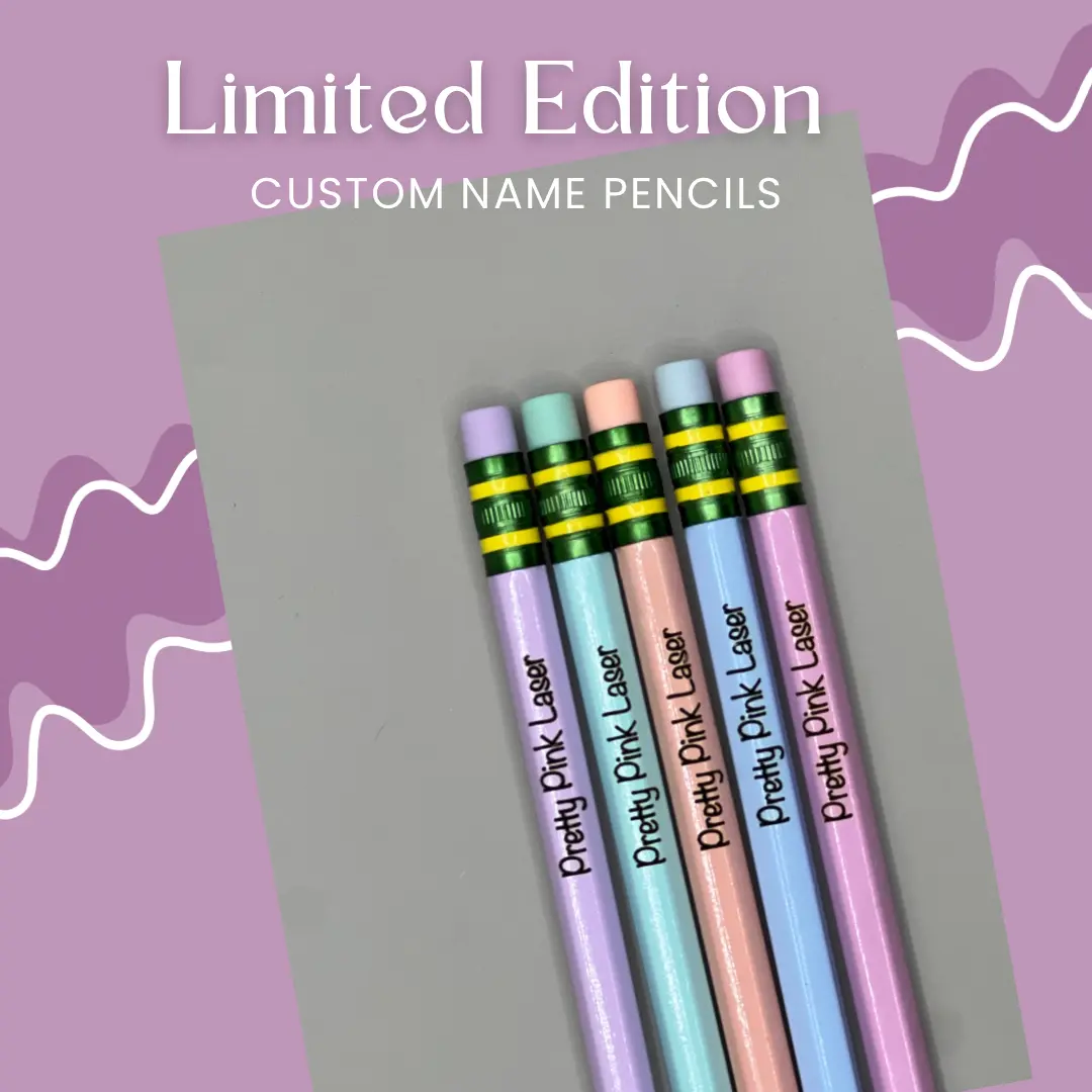 Custom engraved school pencils personalized for children teachers