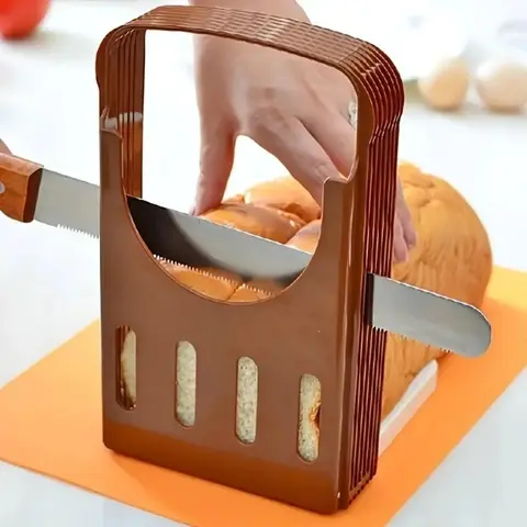 Plastic Bread Slicer, 1 Count Household Baking Tool, Toast Design Bread Slicing Stand, Kitchen Baking Utensils