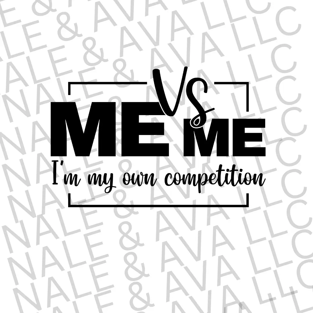 Me Vs Me Screen Print Transfer