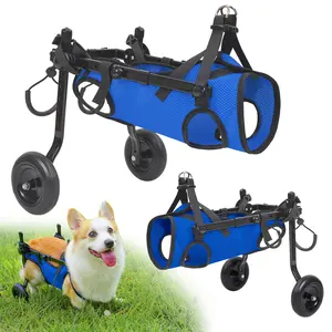 Adjustable Pet Wheelchair for Dogs, Lightweight Portable Dog Wheelchair for Elderly, Arthritis, Paralysis, Injured or Disabled Dogs, Rear Leg Support