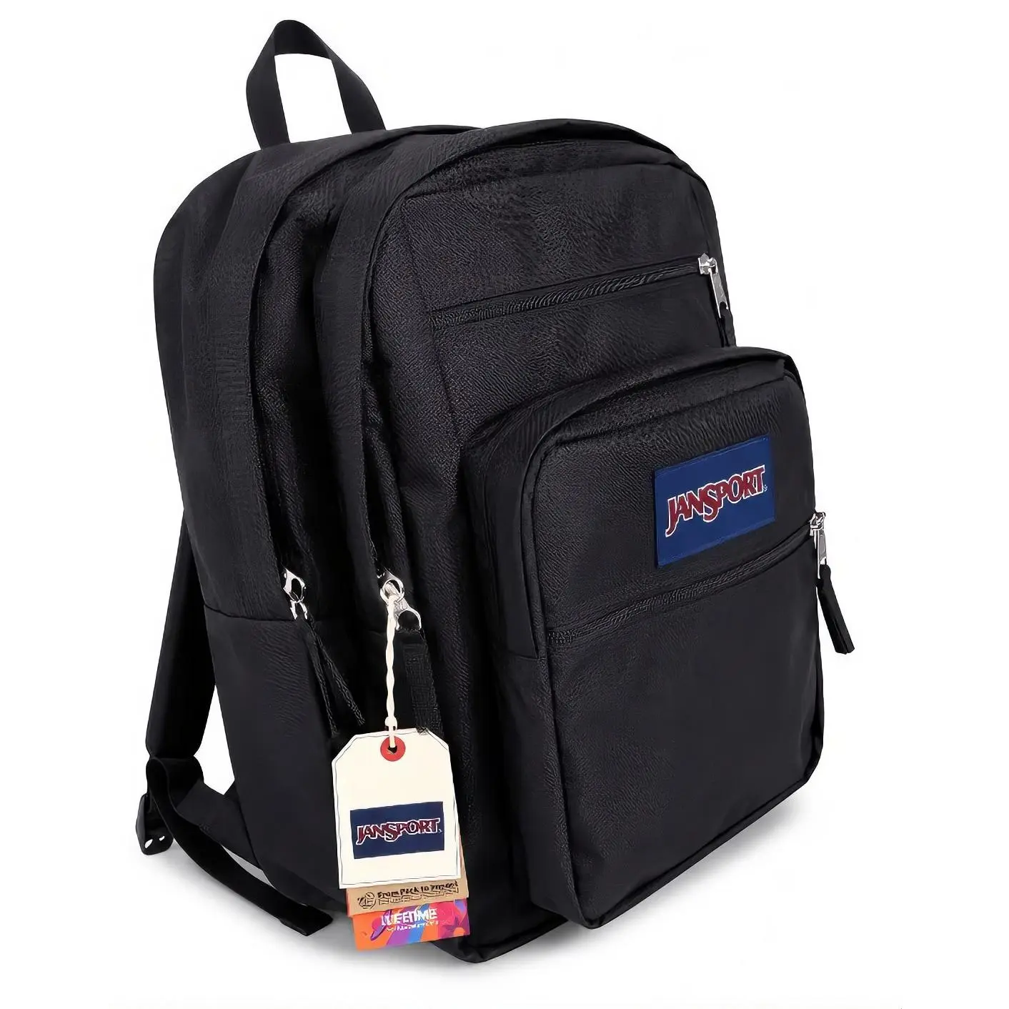 Jansport 34L Black Backpack - Durable Soft Shell, Water Resistant Rectangle Design, Casual Everyday Carry for Daily Use, Unisex, Padded Sleeve, Adjustable Straps, Durable Construction, Basic, Hand Wash Only, Aesthetic
