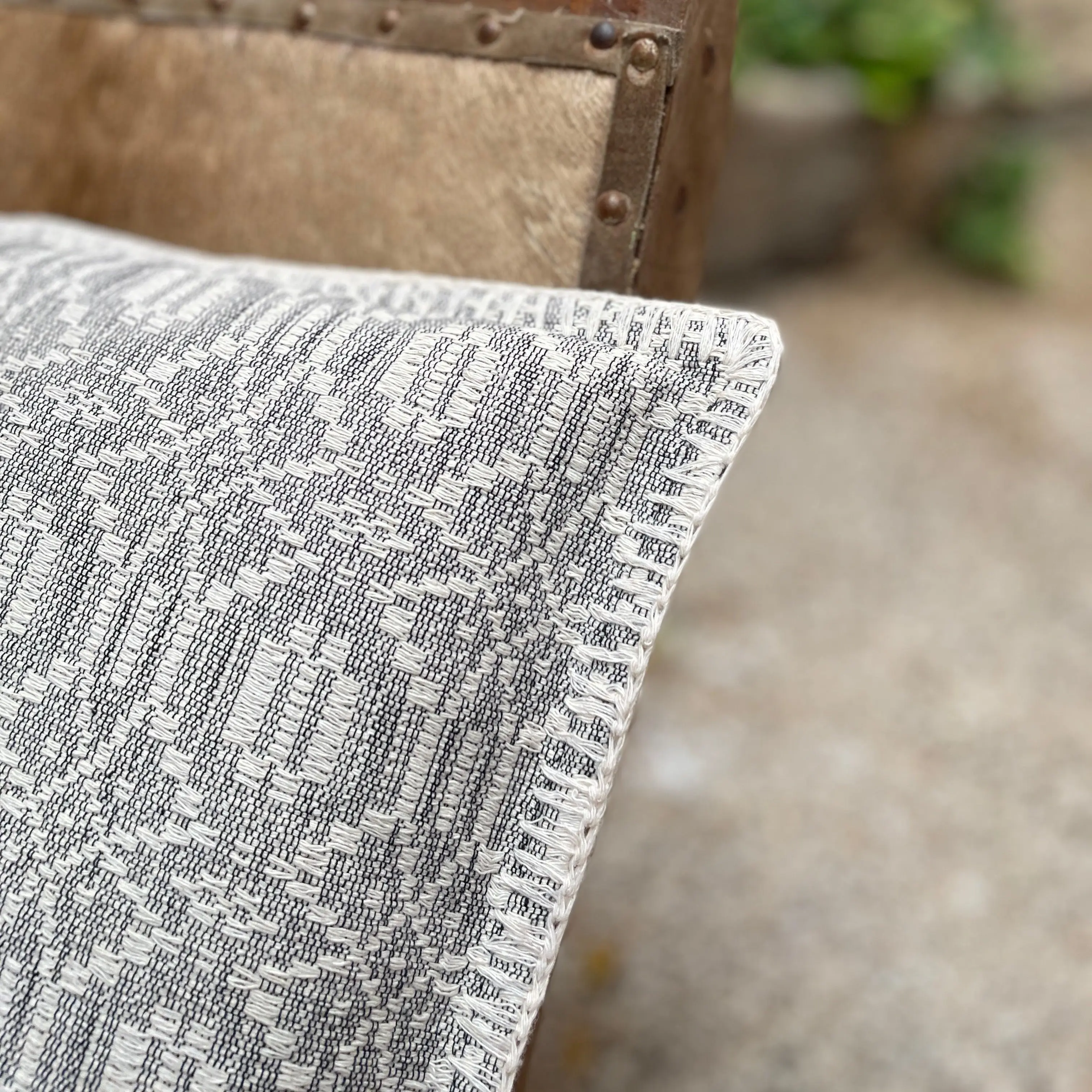 pillowcase quality organic cotton hand woven hand finished exclusively using natural dyes. boho chic, global nomad, elevated furnishings