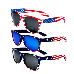 3 Pairs American Flag Sunglasses, Patriotic USA Flag Frame Glasses for Men Women Teens, 4th of July Independence Day Memorial Day Party Favors Decor Accessories