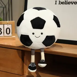 Cute Football Plush Toy Doll, Soccer Expression Soft Stuffed Figure, Uefa World Cup Gift for Fans, Perfect Celebration Present, Soft Huggable