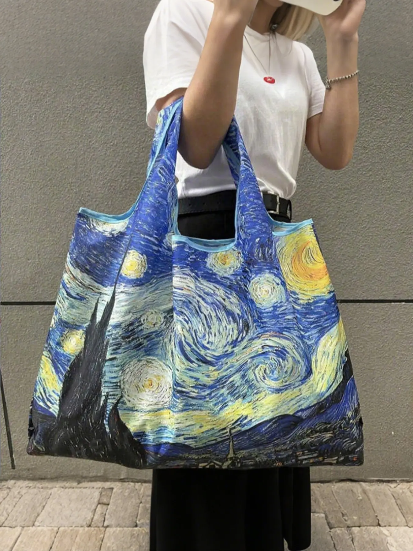 Hot Selling Foldable Handbag, Large Capacity Canvas Shopping Bag, Lightweight Portable, Zipper Closure, Ideal for Commuting, School, Shopping, Beach Travel, Reusable Shopping Bags, Canvas Shopper