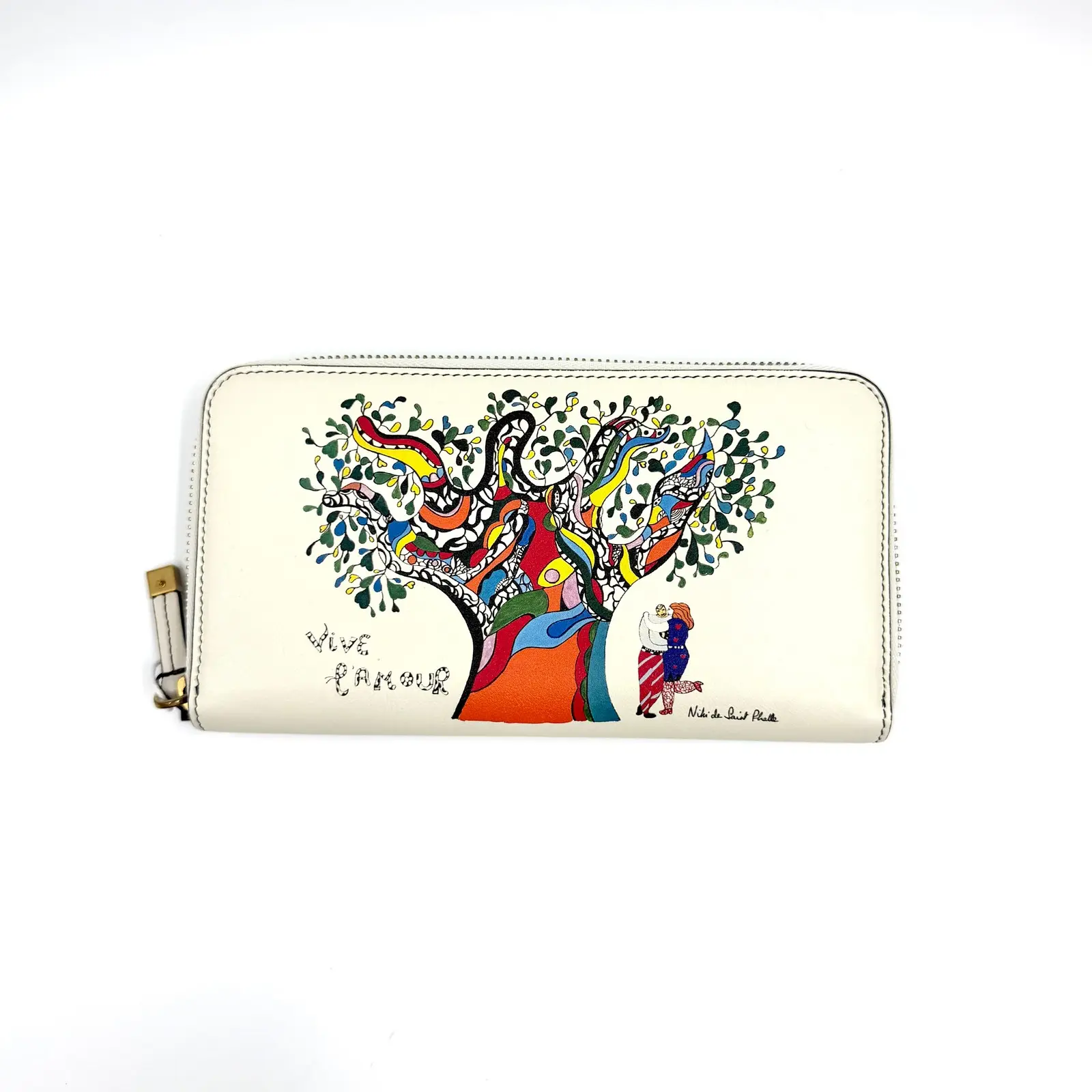 Pre-owned Dior As Shown Small Leather Goods HZ 6196 Niki de Saint Phalle 'Vive L'Amour' wallet 26.07.09