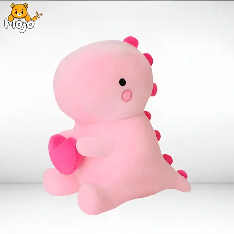 Pink Dino Plush Pillow , Sweet Cartoon Animal Stuffed Toy, Romantic Birthday Gift, Lovely Plush Gift, Soft and Cuddly toy for Kids and Adults, Soft Stuffed Animal Plushie, Cartoon Soft Doll, Home Decoration Gift, Best Friend Gifts