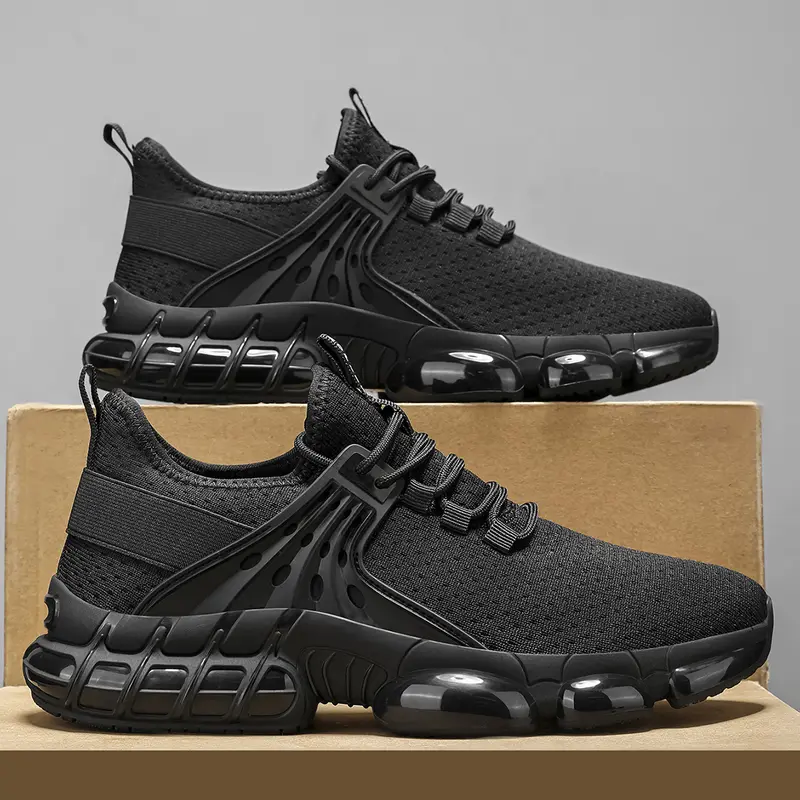 AOPLUS Men's Braid-Design Casual Trainers - Lightweight Breathable Lace-Up Ankle Sports Shoes, Athletic Runner, Work-to-Gym Fit, Daily Street Walking Training Footwear