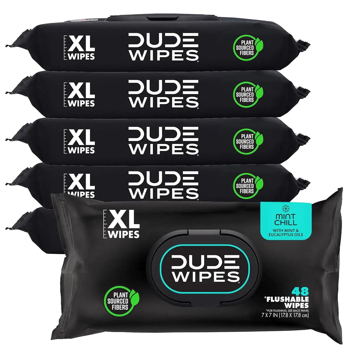 (choose scent) DUDE Mint Chill Adult Flushable Wet Wipes, Refreshing, 288 Count 99% water, extra large flushable butt wipes. Ultra refreshing tea tree oil, vitamin E and aloe. Septic safe extra-large adult wet