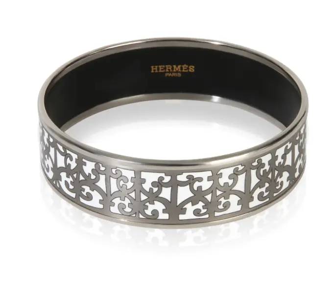 Pre-owned Hermès Wide Enamel Balcons du Guadalquivir Bracelet