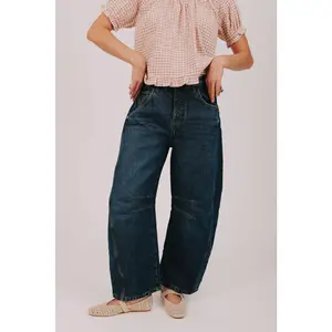 FREE PEOPLE - Good Luck Mid-Rise Barrel Jeans - 7 Colors!