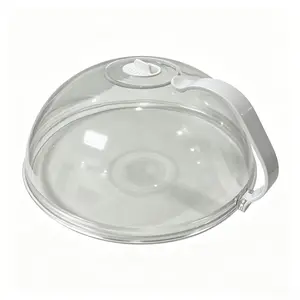 Microwave Splatter Cover for Food,Clear Microwave Splash Guard Cooker lid with Handle,BPA-Free,Soft Plastic