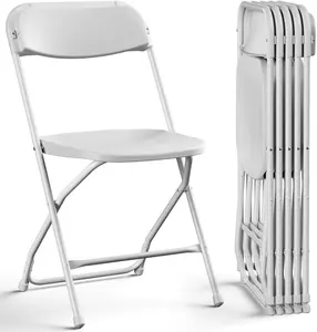 Plastic Folding Portable Chair - Sturdy Metal Folding Portable Seat with 350-lb Capacity, Easy to Use & Store, Suitable for Home, Indoor & Outdoor Furniture Needs, Folding Portable Chairs, Portable Folding Seat party