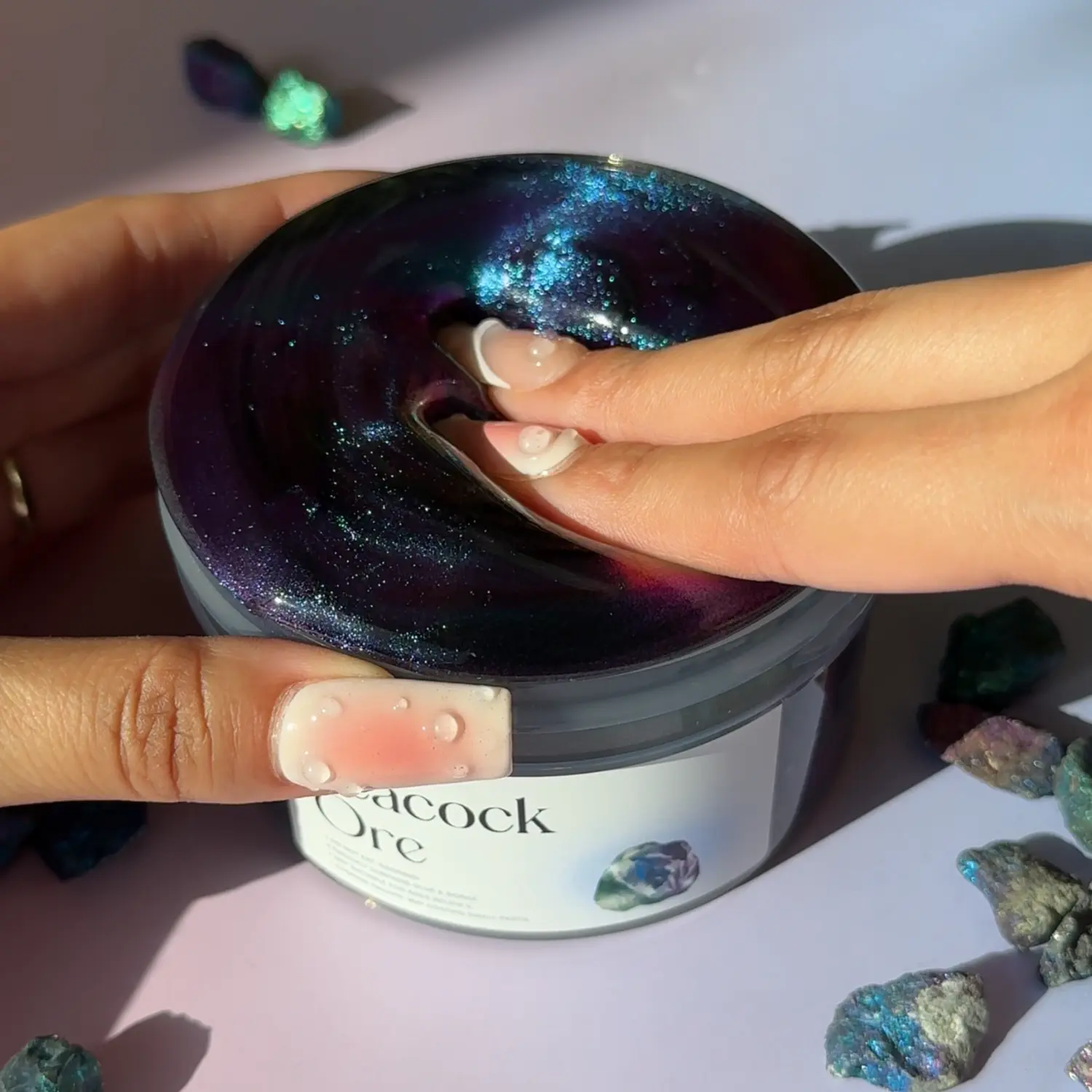 Peacock Ore - OG Slimes 7 oz Color Shift Lava Rock Slime Peacock Ore - OG Slimes 7 oz Color Shift Lava Rock Slime