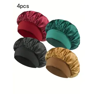 Women's Adjustable Satin Hair Bonnet - Smooth, Silky, Friction-Free Elastic Luxury Haircare Accessory for Sleep, Heatless Protection (Summerwins Daily Use Bonnet)