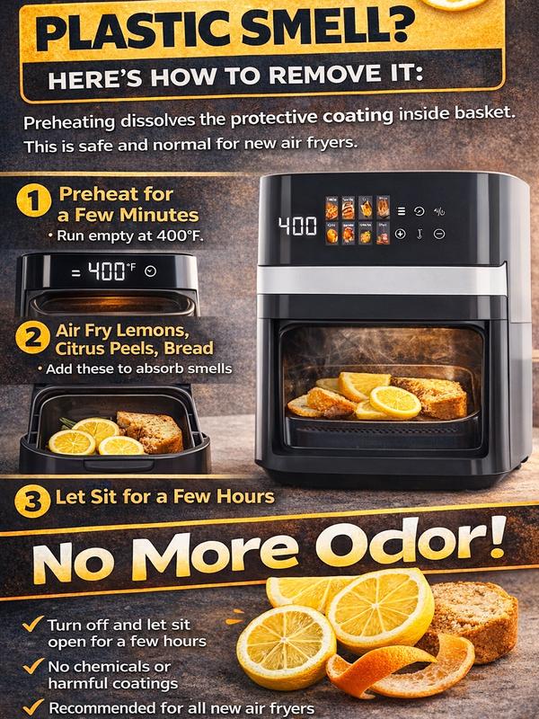 7QT Extra Large Convection Countertop Oven with Air Fryer Toaster Oven Combo Convection & Air Fry Mode Roast Bake Broil Reheat Functions Oil-Free Healthy Cooking Stainless Steel LED Touchscreen Viewing Window Space-Saving
