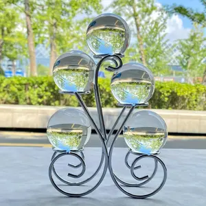 Irregular Shaped 5 In 1 Ball Base, 1 Count 5 Heads Crystal Ball Display Stand, Cake Display Stand For Home & Party Decoration Display Only