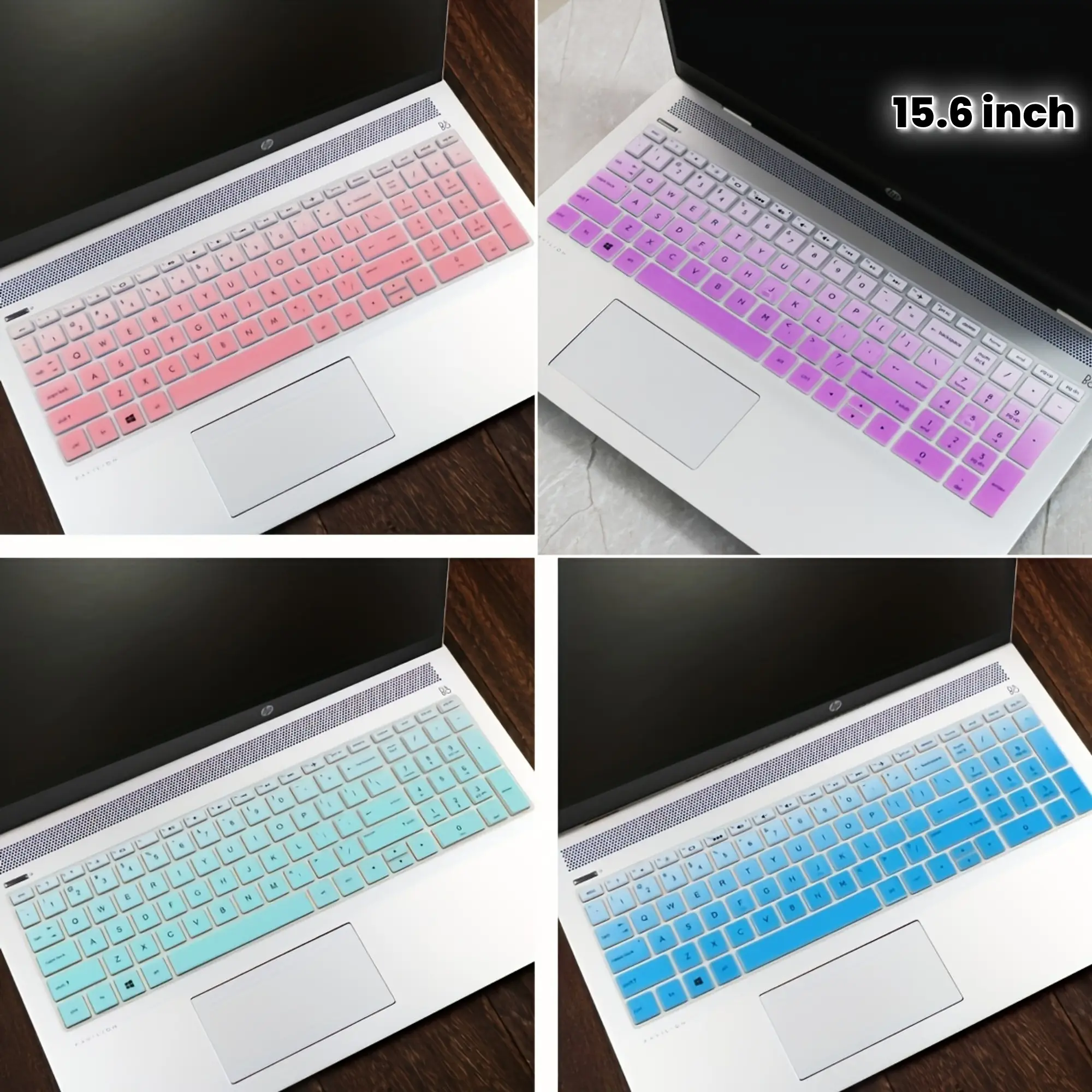 15.6 Inch Soft Silicone Laptop Keyboard Cover for HP Pavilion 15-Cc707Tx, 250 G8, 15S-Dy0002Tx, CS1006TX, 15-Bw064Ax, 15S 15-BR106TX, 15-Br082Wm, Ultra-Thin Keyboard Protector