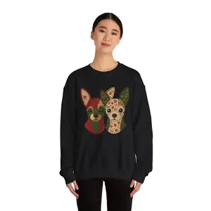 Faux Patchwork Sweatshirt Pullover womenswear everyday knit prints | Patchwork Style Crewneck, Cozy Graphic Design