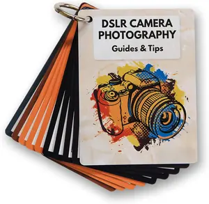 DSLR Camera Photography Cheat Sheet Cards - Photography Accessories for , ,  - Quick Reference Flashcards for Photographers - Exposure, Settings, Troubleshooting Guides & Tips - 4 x 3